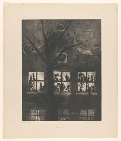 Verlichte gevel