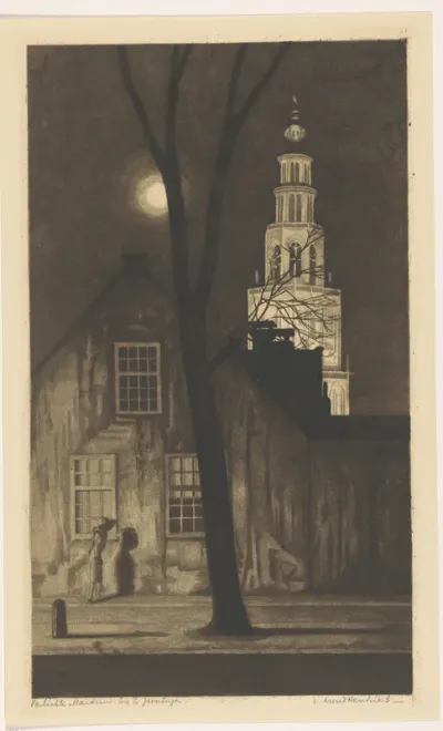 Verlichte Martinitoren te Groningen
