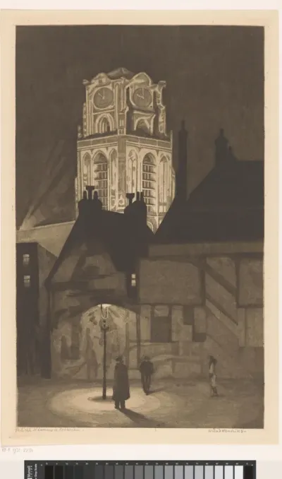 Verlichte Sint-Laurenskerk te Rotterdam