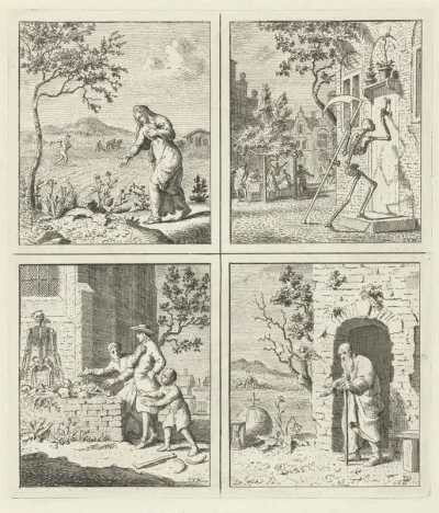 Verliezen van zichzelf / De Dood klopt aan de deur / Skelet en botten / Grijsaard