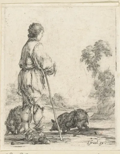 Verloren Zoon de varkens hoedend