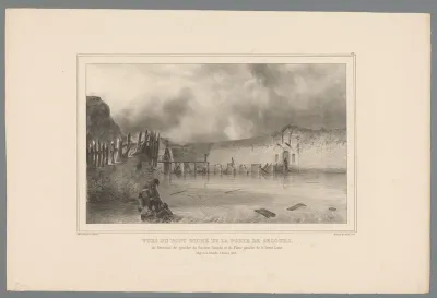 Vernielde brug, 1832