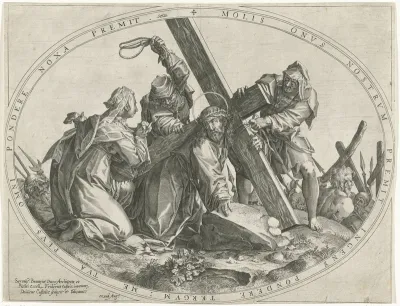Veronica biedt Christus een zweetdoek aan