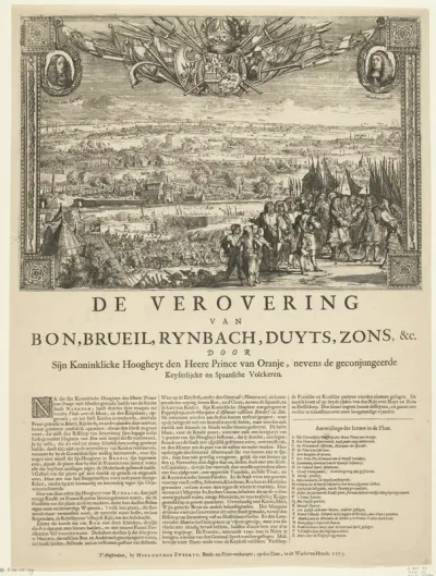 Verovering van Bonn en andere Duitse steden door de prins van Oranje, 1673