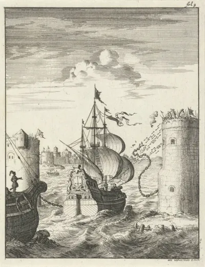 Verovering van Damiate en het overzeilen van de ketting, 1219