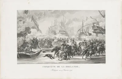 Verovering van de vloot in Den Helder door de Fransen, 1795
