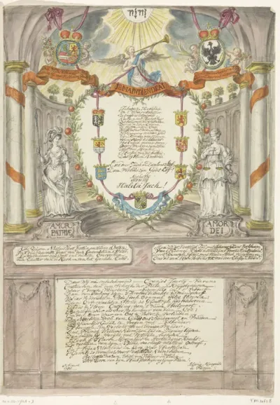 Vers voor prinses Wilhelmina bij de veertigste verjaardag van prins Willem V, 1788