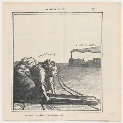 Versailles! Versailles!... Three weeks of interruption, from 'News of the day,' published in "Le Charivari"