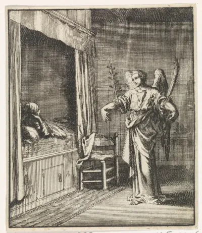 Verschijning van een engel aan de weduwe Grietje Claes
