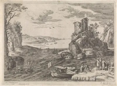 Verschillende schepen in een baai