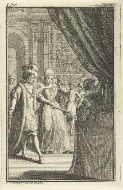 Verschrikt kijkende vrouw