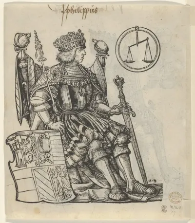 Verso of a Sheet with Philip the Belle, from "The Genealogy of Emperor Maximilian I"