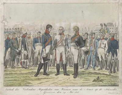 Vertrek van de bondgenoten naar het slagveld, 1815