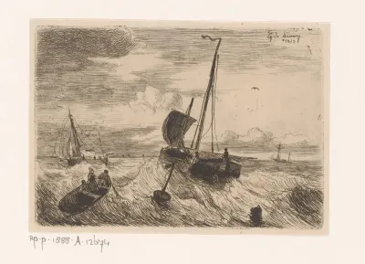 Vertrek van een vissersboot uit Blankenberge
