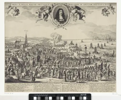 Vertrek van Karel II uit Scheveningen naar Engeland, 1660