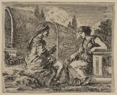 Vertumnus and Pomona, from 'Game of Mythology' (Jeu de la Mythologie)