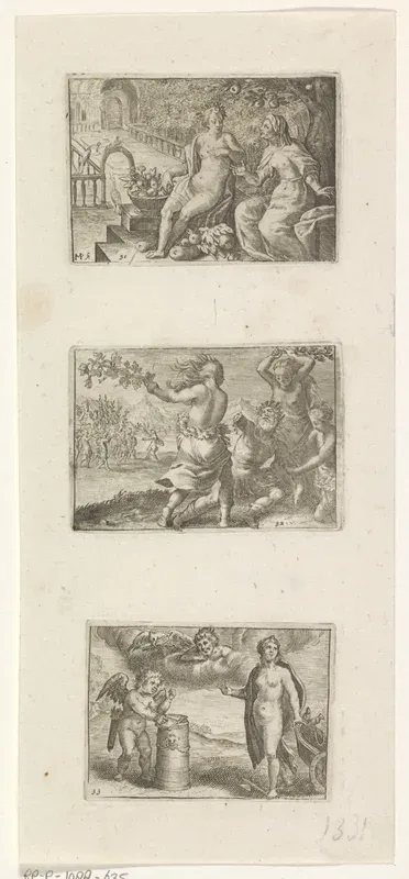 Vertumnus en Pomona / Dood van Pentheus / Jupiter, Amor en Venus