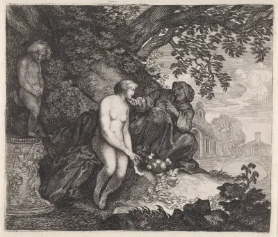 Vertumnus probeert Pomona te verleiden