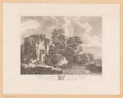 Vervallen huis aan een rivier
