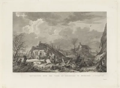 Verwoesting door de vloed en ijsschotsen te Beusichem, 1809