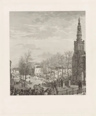 Verwoesting op de Steenschuur na de Leidse buskruitramp, 1807