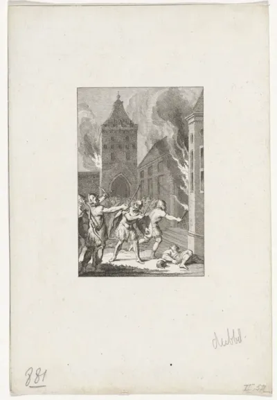 Verwoesting van het paleis te Nijmegen door de Denen, 881