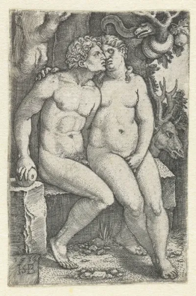 Verzoeking van Adam en Eva in het paradijs