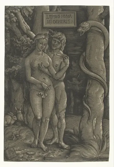 Verzoeking van Adam en Eva in het paradijs