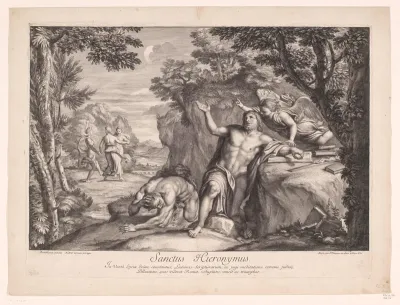 Verzoeking van Hieronymus in de woestijn
