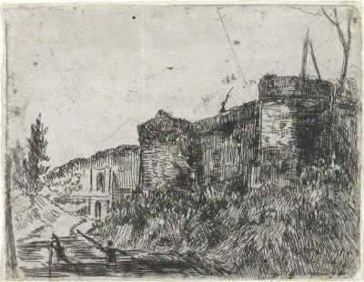 Vestingmuur met schildwacht