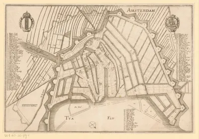 Vestingplattegrond van Amsterdam