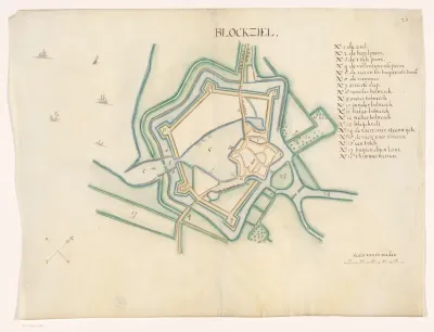 Vestingplattegrond van Blokzijl