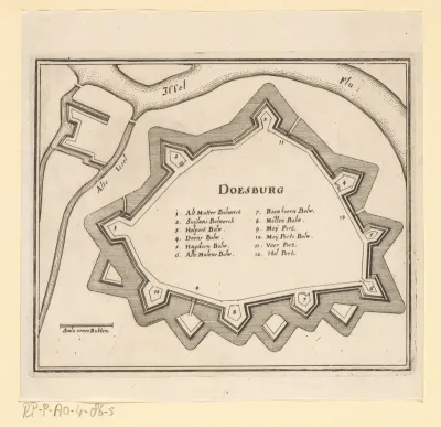 Vestingplattegrond van Doesburg