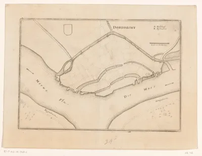 Vestingplattegrond van Dordrecht
