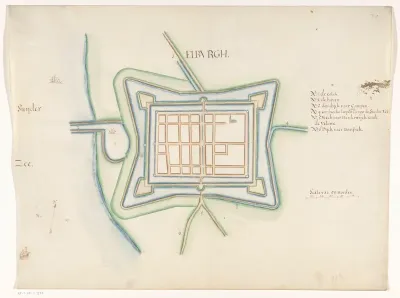 Vestingplattegrond van Elburg