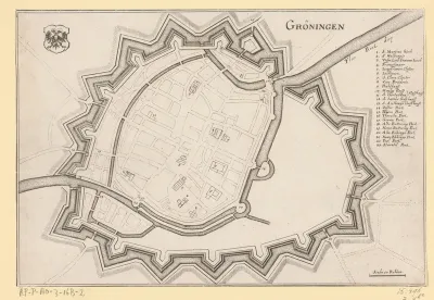 Vestingplattegrond van Groningen