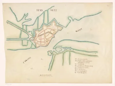 Vestingplattegrond van Hasselt