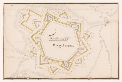 Vestingplattegrond van Longwy