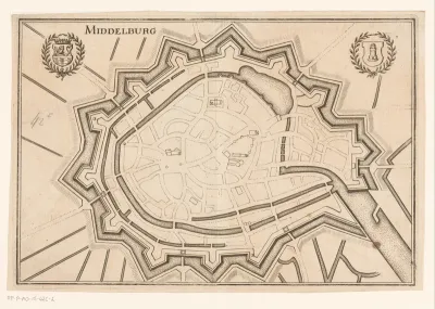 Vestingplattegrond van Middelburg