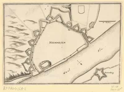 Vestingplattegrond van Nijmegen