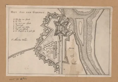 Vestingplattegrond van Sas van Gent