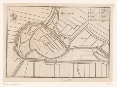 Vestingplattegrond van Schiedam