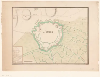 Vestingplattegrond van Sint-Omaars