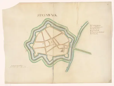 Vestingplattegrond van Steenwijk