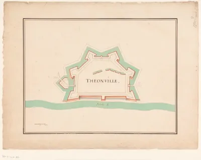 Vestingplattegrond van Thionville