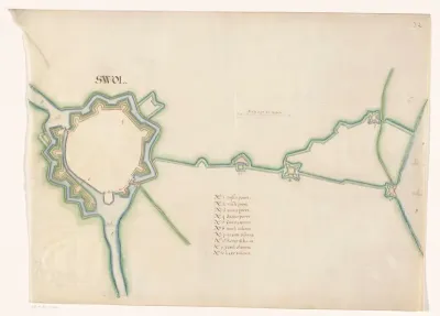 Vestingplattegrond van Zwolle