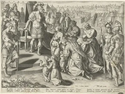 Veturia aan de voeten van Coriolanus