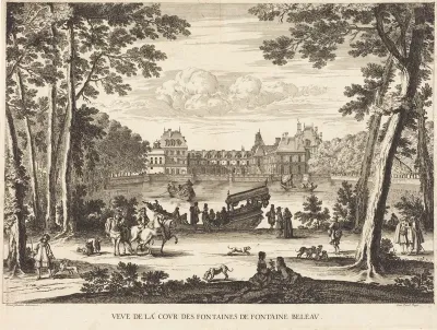 Veue de la cour des Fontaines de Fontaine Beleau