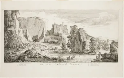 Veue de la Fontaine de Vaucluse