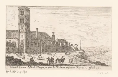 Veue de la grand'Eglise de Flavigni